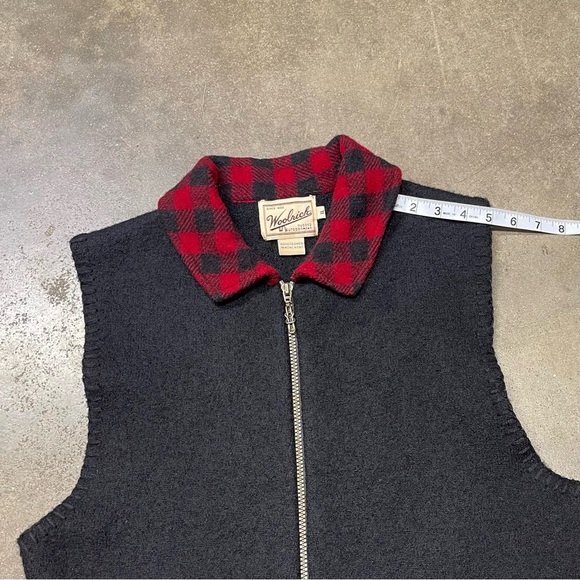 Vintage Woolrich Full Zip 100% Wool Buffalo Check Plaid Vest RARE - Picture 6 of 8